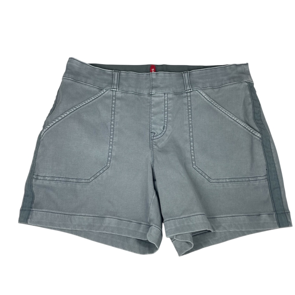 SPANX 4” Stretch Twill Shorts Size S Small Hazy Blue Grey Women's Utility Shorts